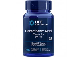 Life Extension Pantothenic Acid (Vitamin B5) 500mg, 100 capsules (Expiry June 2025)